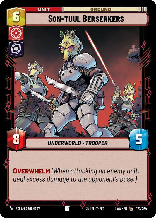 Star Wars: Unlimited A Lawless Time Son-tuul Berserkers 177/264 Common Near Mint