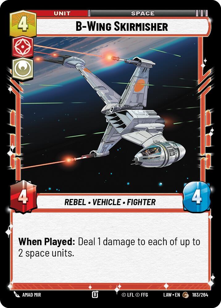 Star Wars: Unlimited A Lawless Time B-Wing Skirmisher 183/264 Common Near Mint
