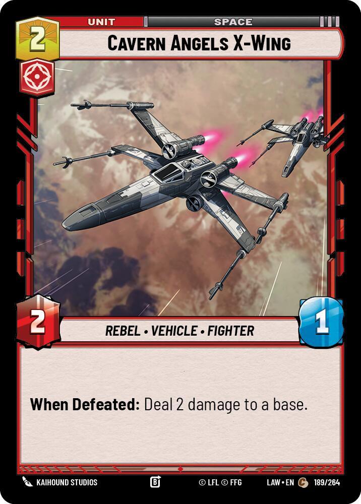 Star Wars: Unlimited A Lawless Time Cavern Angels X-Wing 189/264 Common Near Mint