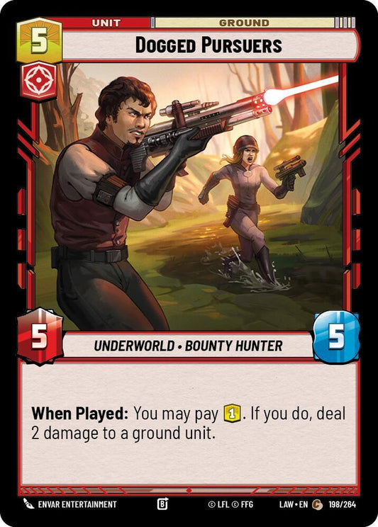 Star Wars: Unlimited A Lawless Time Dogged Pursuers 198/264 Common Near Mint