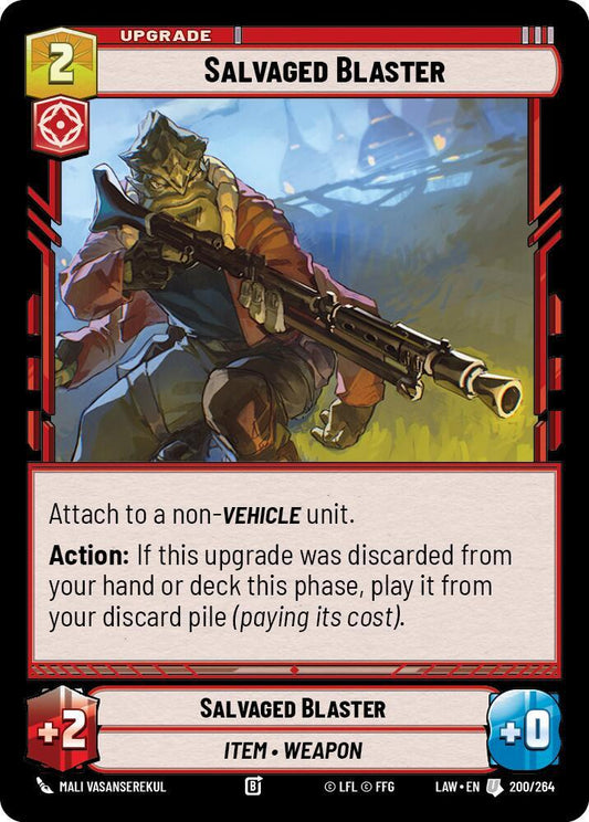 Star Wars: Unlimited A Lawless Time Salvaged Blaster 200/264 Uncommon Near Mint