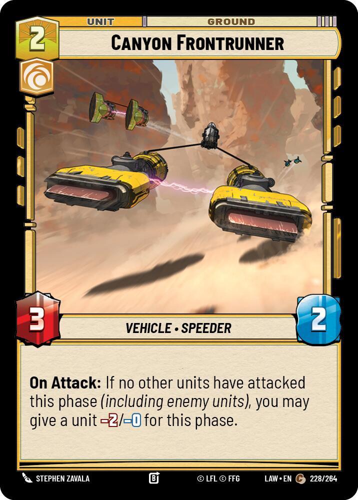Star Wars: Unlimited A Lawless Time Canyon Frontrunner 228/264 Common Near Mint