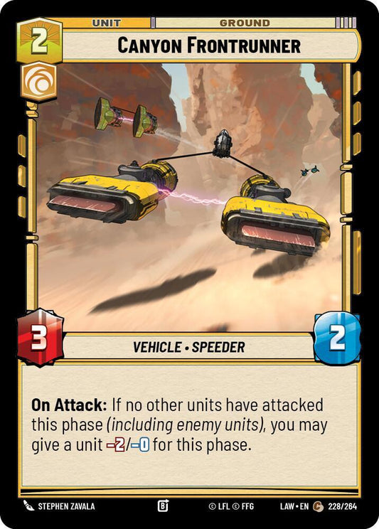 Star Wars: Unlimited A Lawless Time Canyon Frontrunner 228/264 Common Near Mint