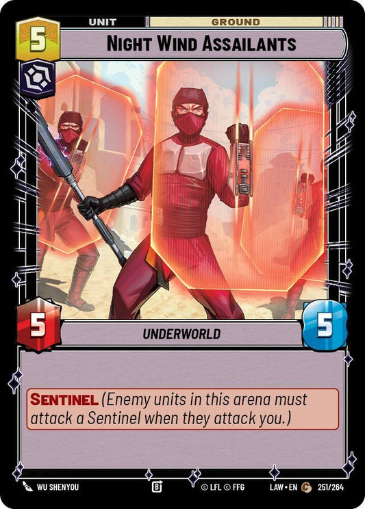 Star Wars: Unlimited A Lawless Time Night Wind Assailants 251/264 Common Near Mint