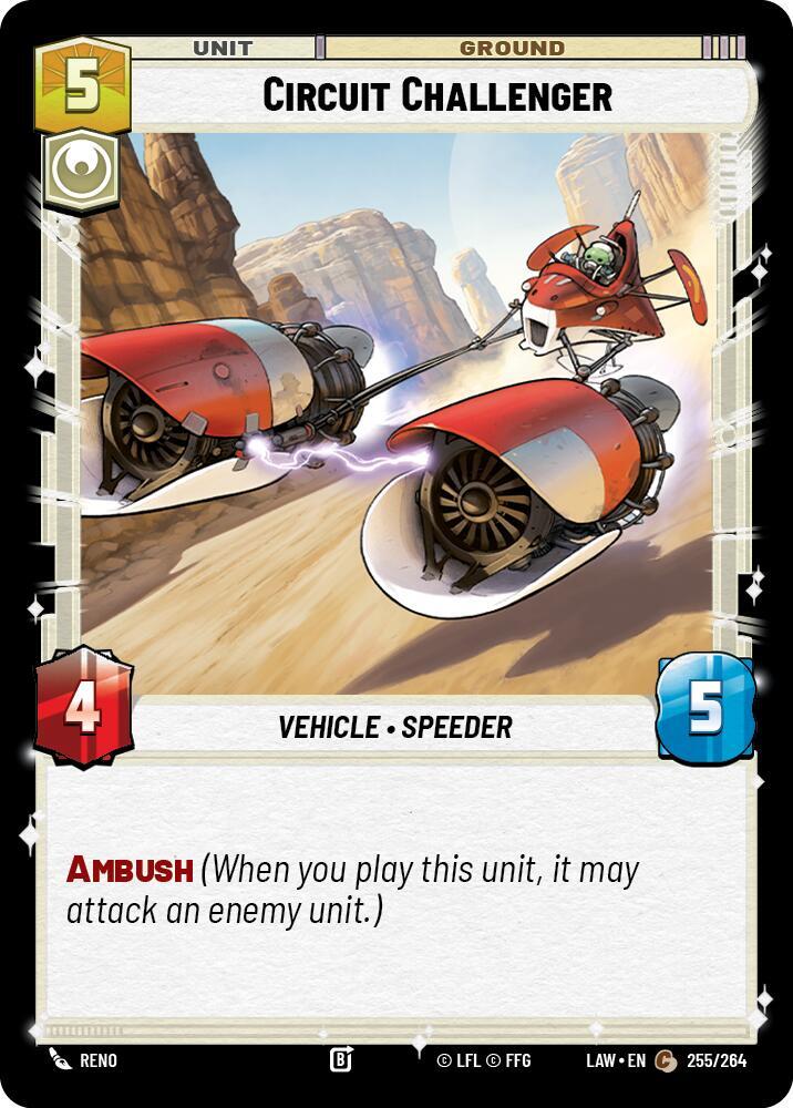 Star Wars: Unlimited A Lawless Time Circuit Challenger 255/264 Common Near Mint