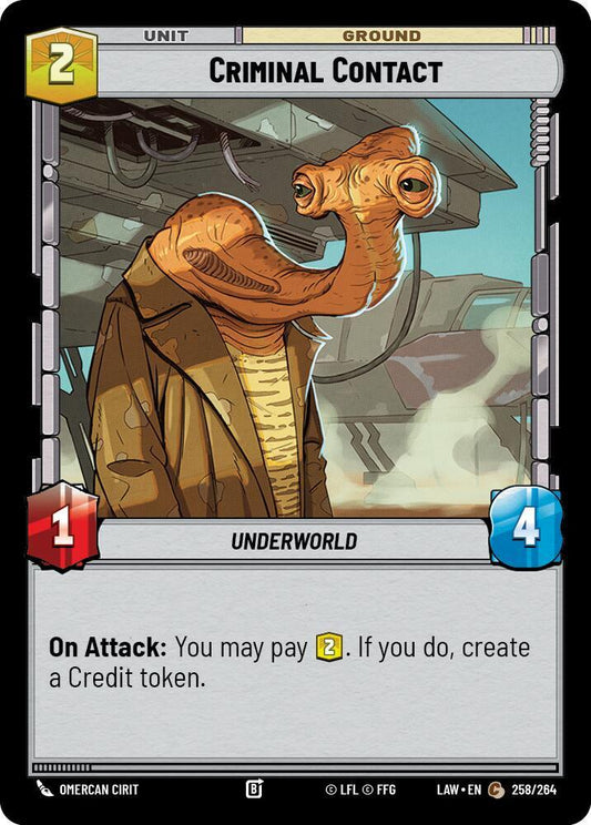 Star Wars: Unlimited A Lawless Time Criminal Contact 258/264 Common Near Mint