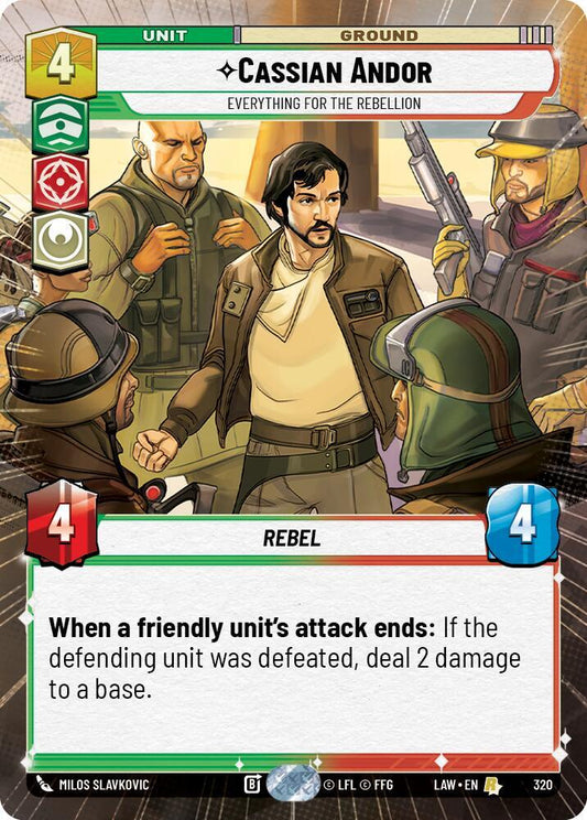 Star Wars: Unlimited A Lawless Time Cassian Andor - Everything for the Rebellion (Hyperspace) 320 Rare Near Mint