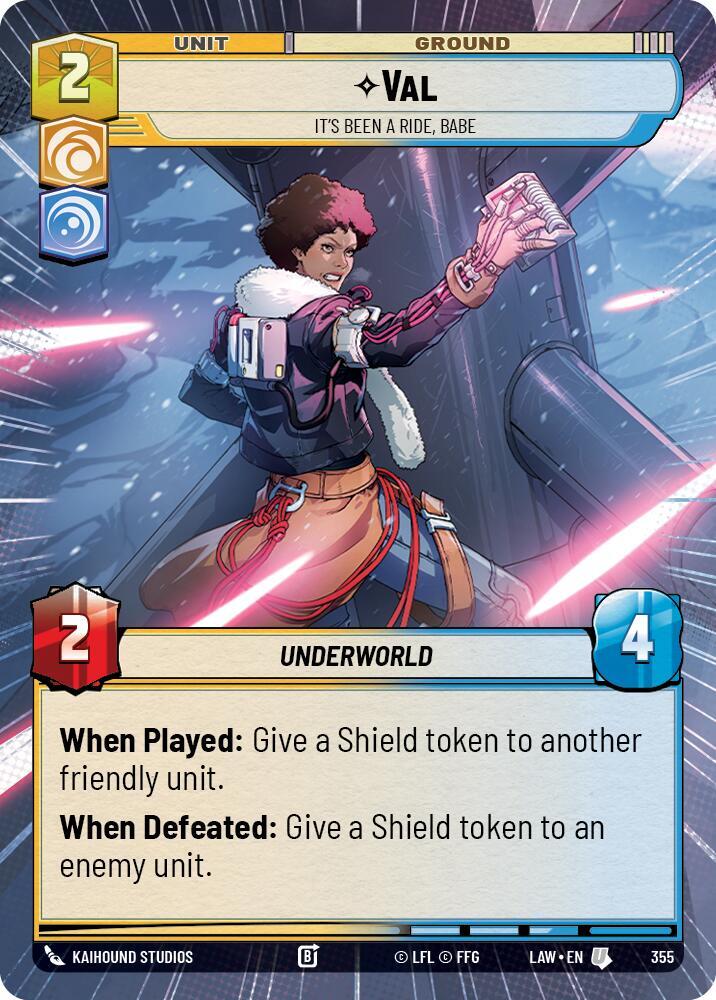 Star Wars: Unlimited A Lawless Time Val - It's Been a Ride, Babe (Hyperspace) 355 Uncommon Near Mint