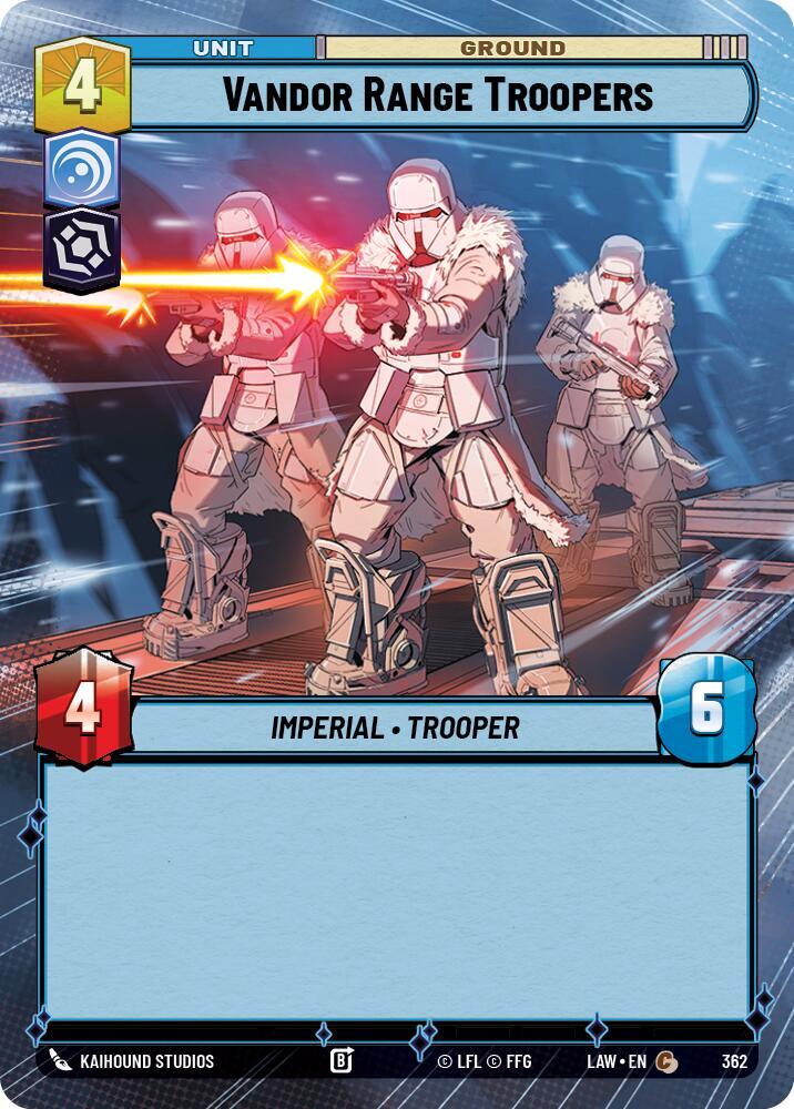 Star Wars: Unlimited A Lawless Time Vandor Range Troopers (Hyperspace) 362 Common Near Mint