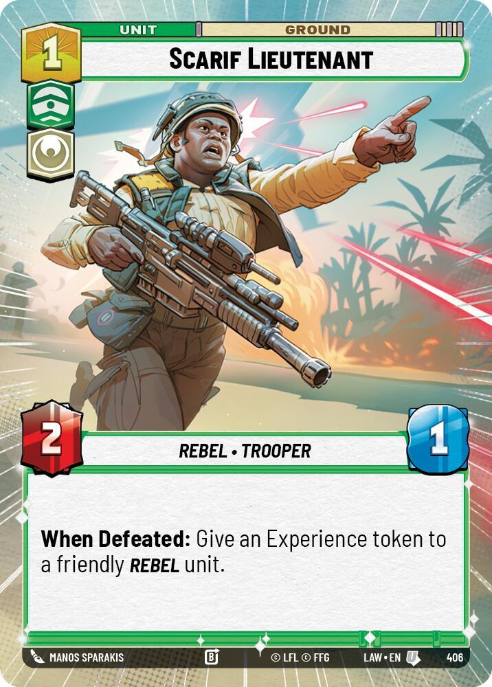 Star Wars: Unlimited A Lawless Time Scarif Lieutenant (Hyperspace) 406 Uncommon Near Mint