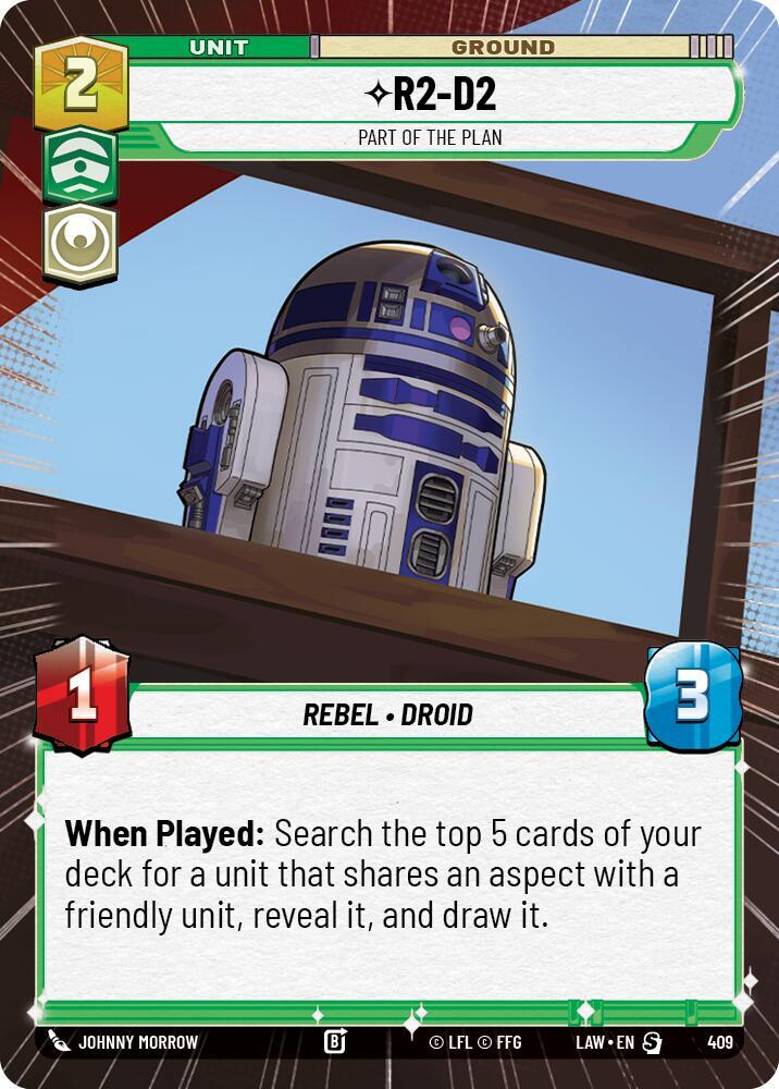Star Wars: Unlimited A Lawless Time R2-D2 - Part of the Plan (Hyperspace) 409 Special Near Mint