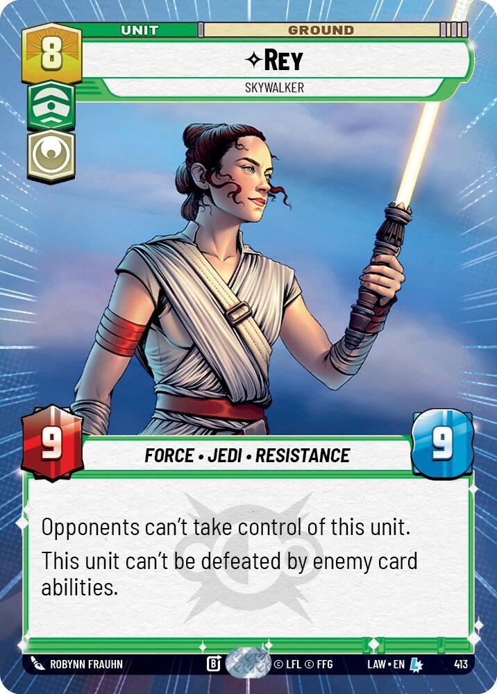 Star Wars: Unlimited A Lawless Time Rey - Skywalker (Hyperspace) 413 Legendary Near Mint