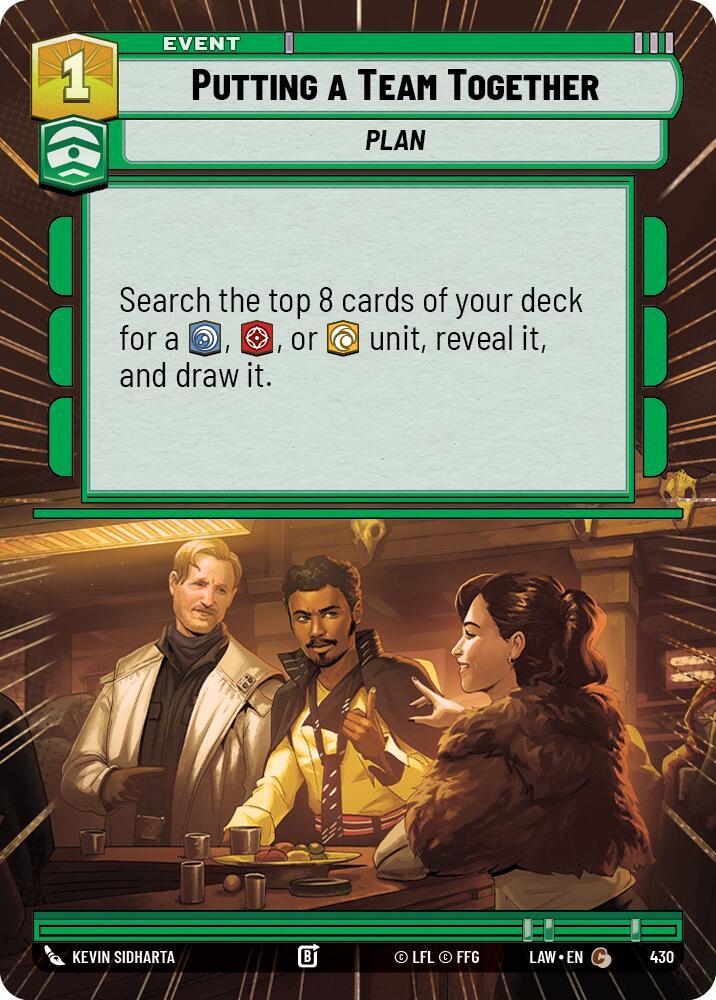 Star Wars: Unlimited A Lawless Time Putting a Team Together (Hyperspace) 430 Common Near Mint