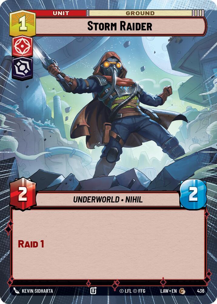 Star Wars: Unlimited A Lawless Time Storm Raider (Hyperspace) 436 Common Near Mint