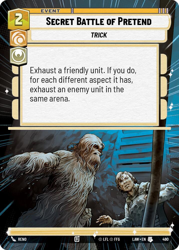 Star Wars: Unlimited A Lawless Time Secret Battle of Pretend (Hyperspace) 490 Uncommon Near Mint