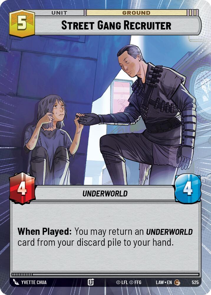 Star Wars: Unlimited A Lawless Time Street Gang Recruiter (Hyperspace) 525 Common Near Mint