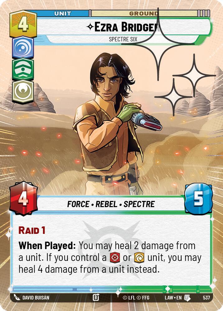 Star Wars: Unlimited A Lawless Time Ezra Bridger - Spectre Six (Hyperspace Foil) 537 Uncommon Near Mint Foil