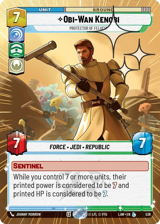 Star Wars: Unlimited A Lawless Time Obi-Wan Kenobi - Protector of Felucia (Hyperspace Foil) 538 Legendary Near Mint Foil