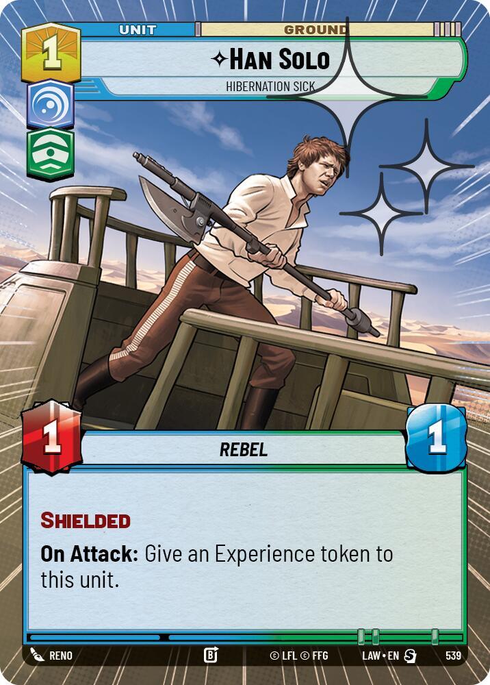 Star Wars: Unlimited A Lawless Time Han Solo - Hibernation Sick (Hyperspace Foil) 539 Special Near Mint Foil