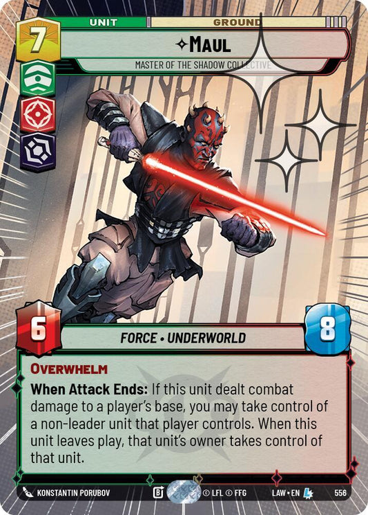 Star Wars: Unlimited A Lawless Time Maul - Master of the Shadow Collective (Hyperspace Foil) 556 Legendary Near Mint Foil