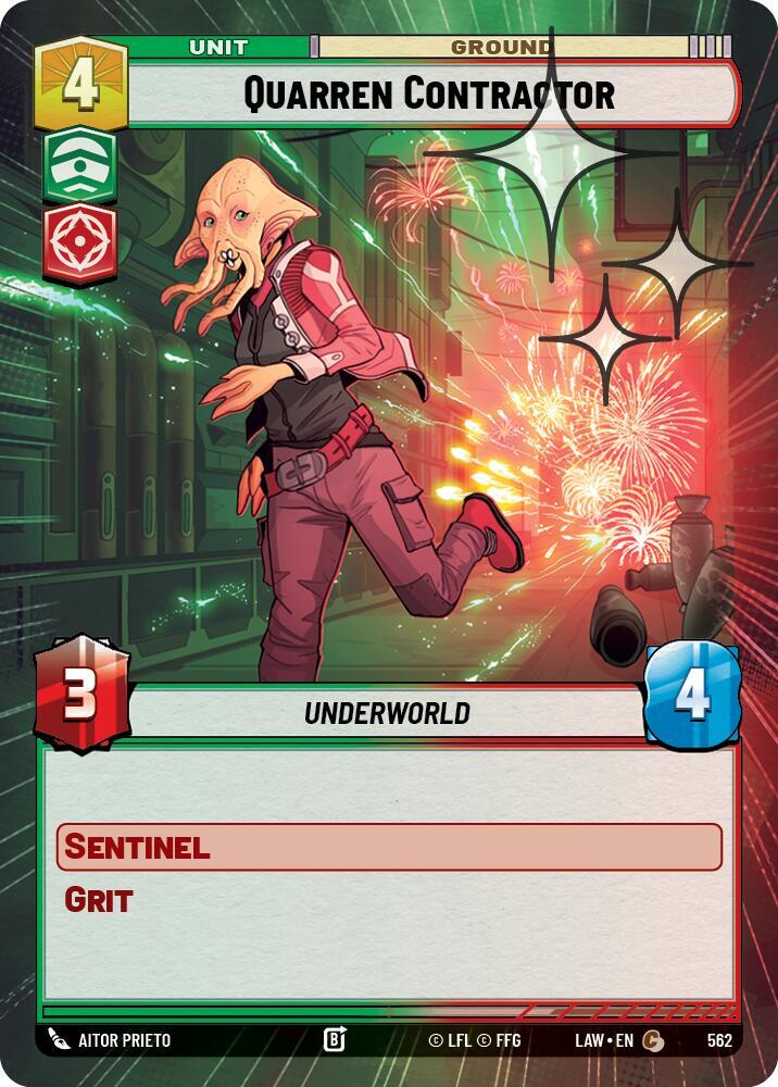 Star Wars: Unlimited A Lawless Time Quarren Contractor (Hyperspace Foil) 562 Common Near Mint Foil