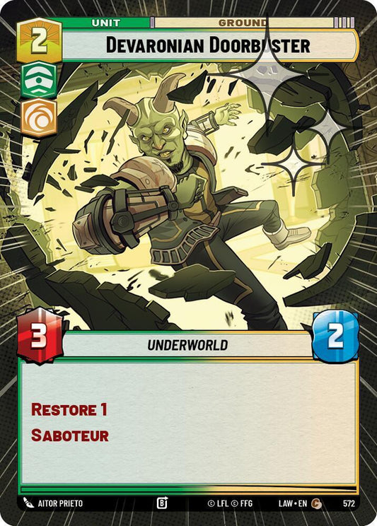 Star Wars: Unlimited A Lawless Time Devaronian Doorbuster (Hyperspace Foil) 572 Common Near Mint Foil