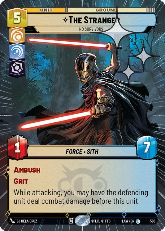 Star Wars: Unlimited A Lawless Time The Stranger - No Survivors (Hyperspace Foil) 588 Legendary Near Mint Foil