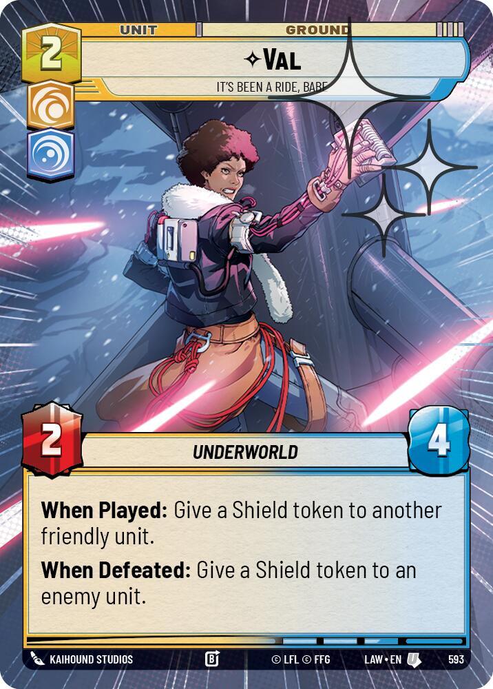 Star Wars: Unlimited A Lawless Time Val - It's Been a Ride, Babe (Hyperspace Foil) 593 Uncommon Near Mint Foil