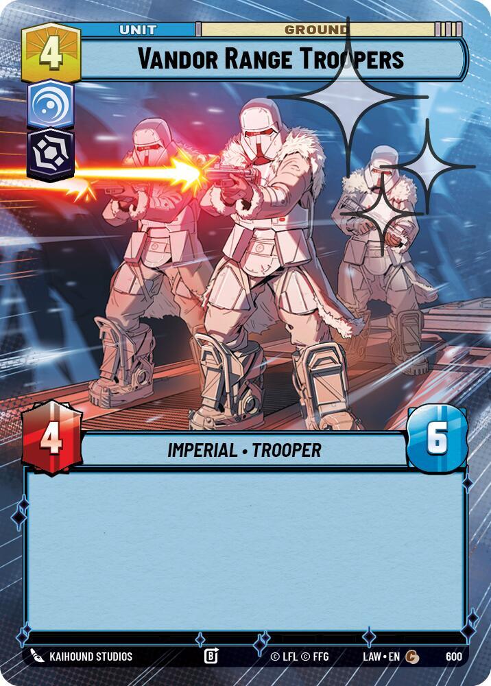 Star Wars: Unlimited A Lawless Time Vandor Range Troopers (Hyperspace Foil) 600 Common Near Mint Foil