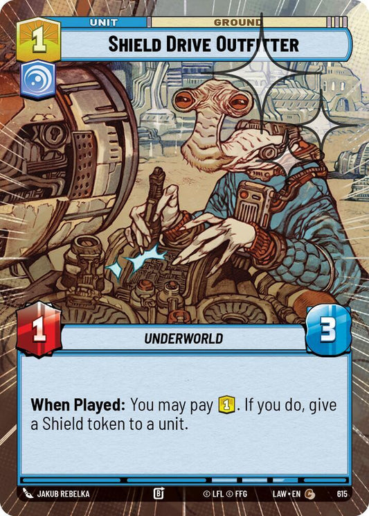 Star Wars: Unlimited A Lawless Time Shield Drive Outfitter (Hyperspace Foil) 615 Common Near Mint Foil