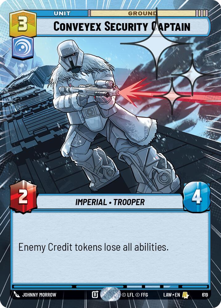 Star Wars: Unlimited A Lawless Time Conveyex Security Captain (Hyperspace Foil) 619 Rare Near Mint Foil