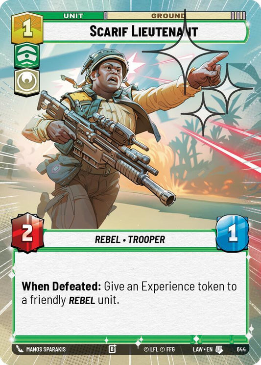 Star Wars: Unlimited A Lawless Time Scarif Lieutenant (Hyperspace Foil) 644 Uncommon Near Mint Foil