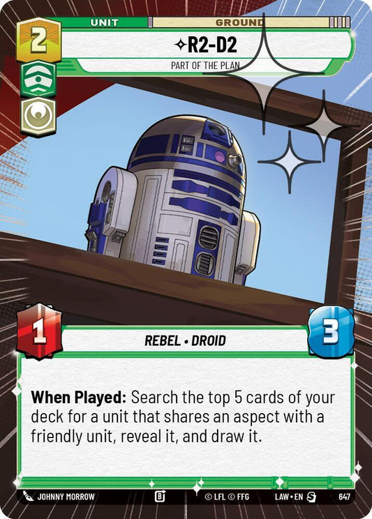 Star Wars: Unlimited A Lawless Time R2-D2 - Part of the Plan (Hyperspace Foil) 647 Special Near Mint Foil