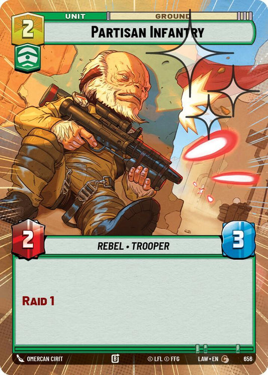 Star Wars: Unlimited A Lawless Time Partisan Infantry (Hyperspace Foil) 656 Common Near Mint Foil