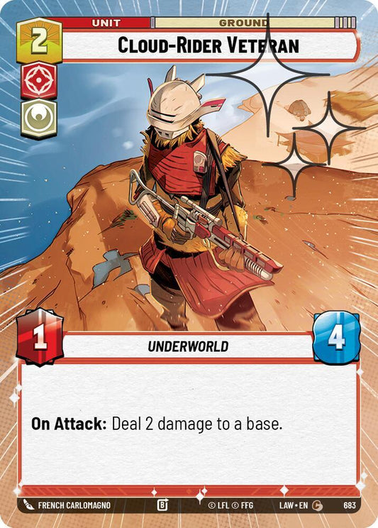 Star Wars: Unlimited A Lawless Time Cloud-Rider Veteran (Hyperspace Foil) 683 Common Near Mint Foil