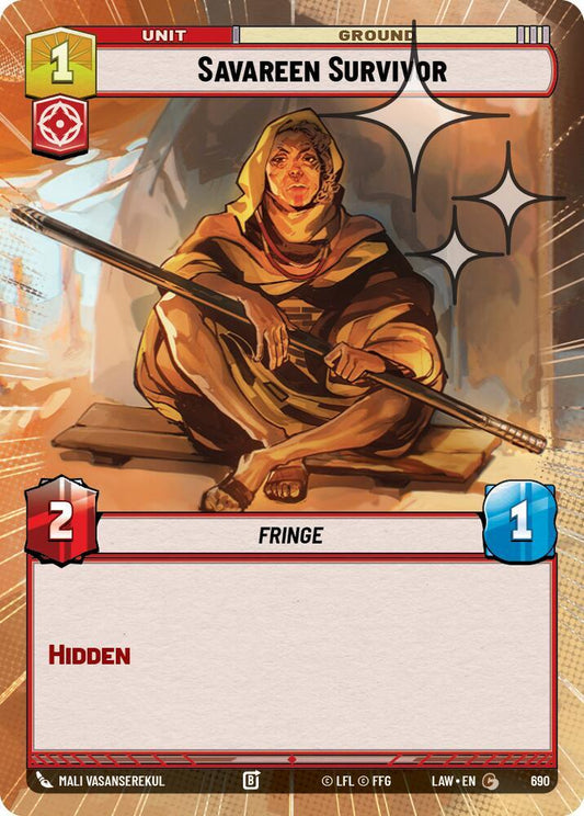 Star Wars: Unlimited A Lawless Time Savareen Survivor (Hyperspace Foil) 690 Common Near Mint Foil