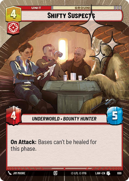 Star Wars: Unlimited A Lawless Time Shifty Suspects (Hyperspace Foil) 699 Uncommon Near Mint Foil