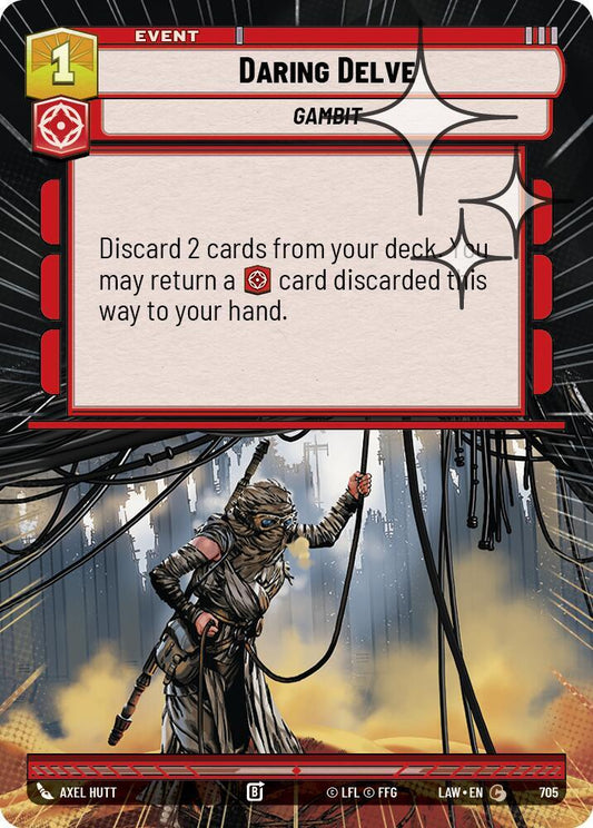 Star Wars: Unlimited A Lawless Time Daring Delve (Hyperspace Foil) 705 Common Near Mint Foil