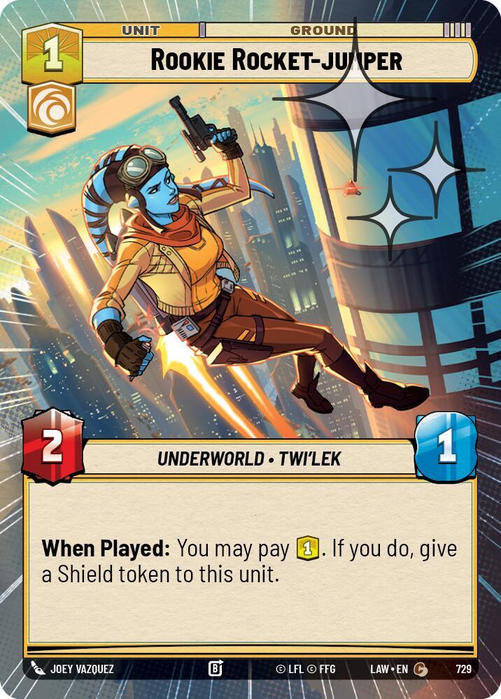 Star Wars: Unlimited A Lawless Time Rookie Rocket-jumper (Hyperspace Foil) 729 Common Near Mint Foil