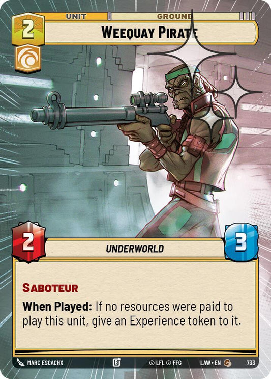 Star Wars: Unlimited A Lawless Time Weequay Pirate (Hyperspace Foil) 733 Common Near Mint Foil