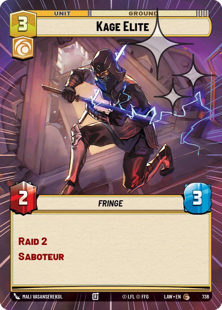 Star Wars: Unlimited A Lawless Time Kage Elite (Hyperspace Foil) 736 Common Near Mint Foil