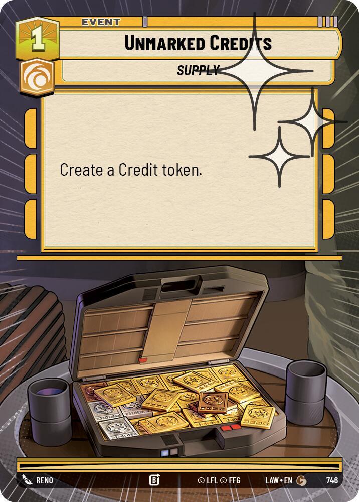 Star Wars: Unlimited A Lawless Time Unmarked Credits (Hyperspace Foil) 746 Common Near Mint Foil