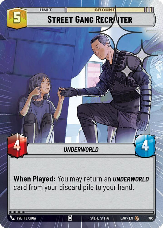 Star Wars: Unlimited A Lawless Time Street Gang Recruiter (Hyperspace Foil) 763 Common Near Mint Foil