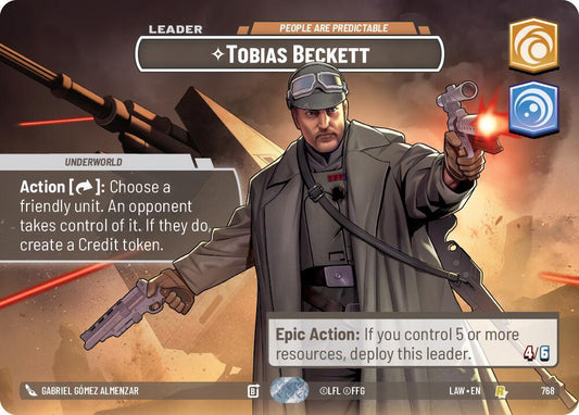 Star Wars: Unlimited A Lawless Time Tobias Beckett - People are Predictable (Showcase) 768 Rare Near Mint Foil