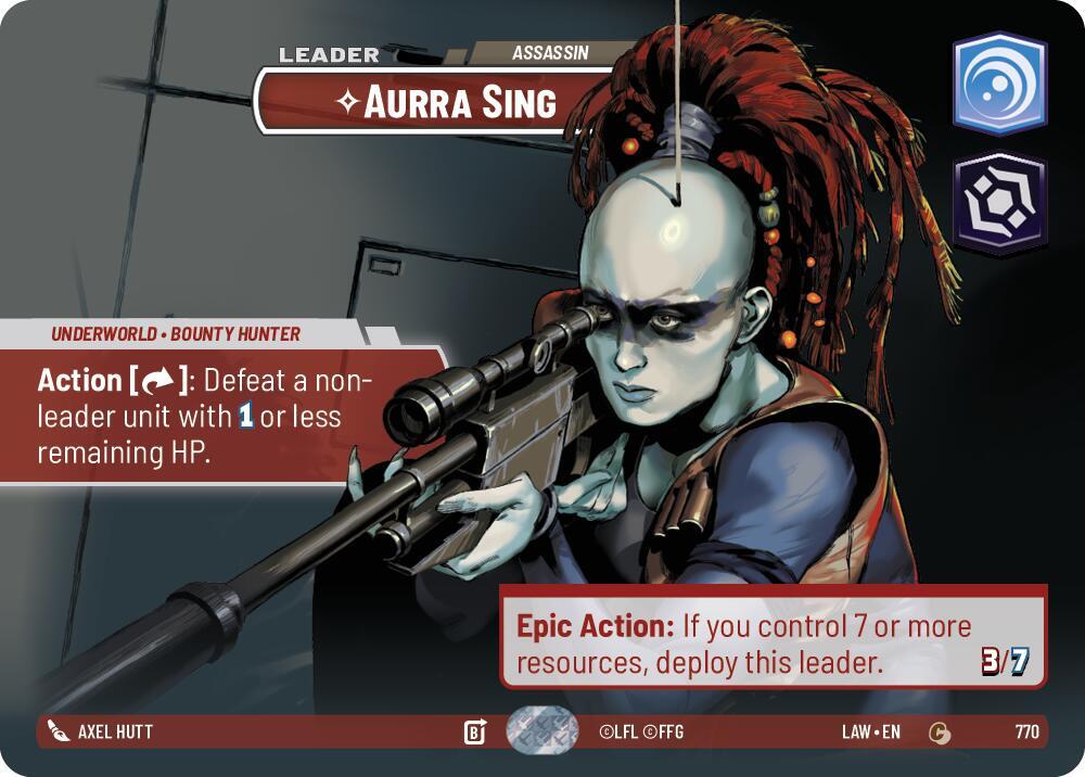 Star Wars: Unlimited A Lawless Time Aurra Sing - Assassin (Showcase) 770 Common Near Mint Foil