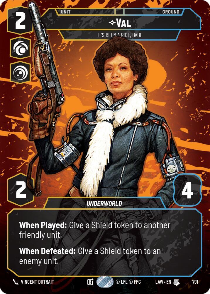 Star Wars: Unlimited A Lawless Time Val - It's Been a Ride, Babe (Prestige) 791 Uncommon Near Mint