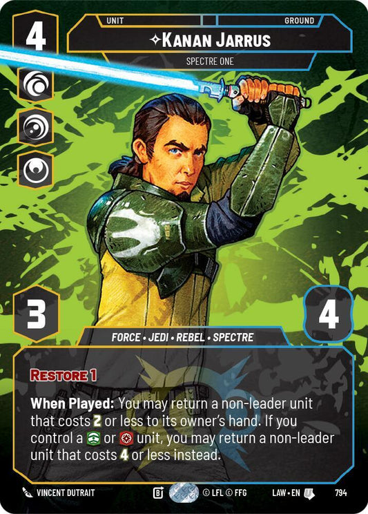 Star Wars: Unlimited A Lawless Time Kanan Jarrus - Spectre One (Prestige) 794 Uncommon Near Mint