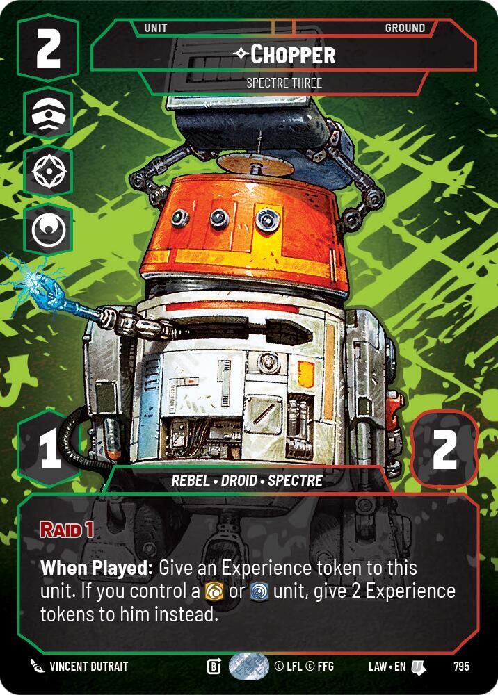 Star Wars: Unlimited A Lawless Time Chopper - Spectre Three (Prestige) 795 Uncommon Near Mint