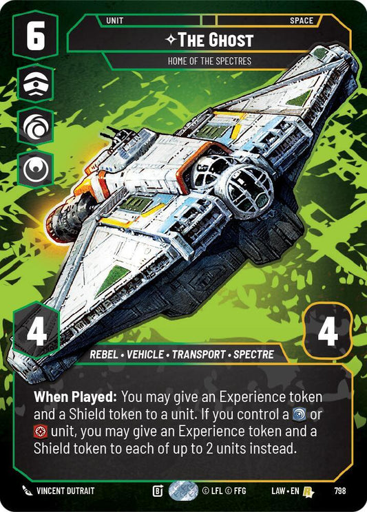 Star Wars: Unlimited A Lawless Time The Ghost - Home of the Spectres (Prestige) 798 Rare Near Mint