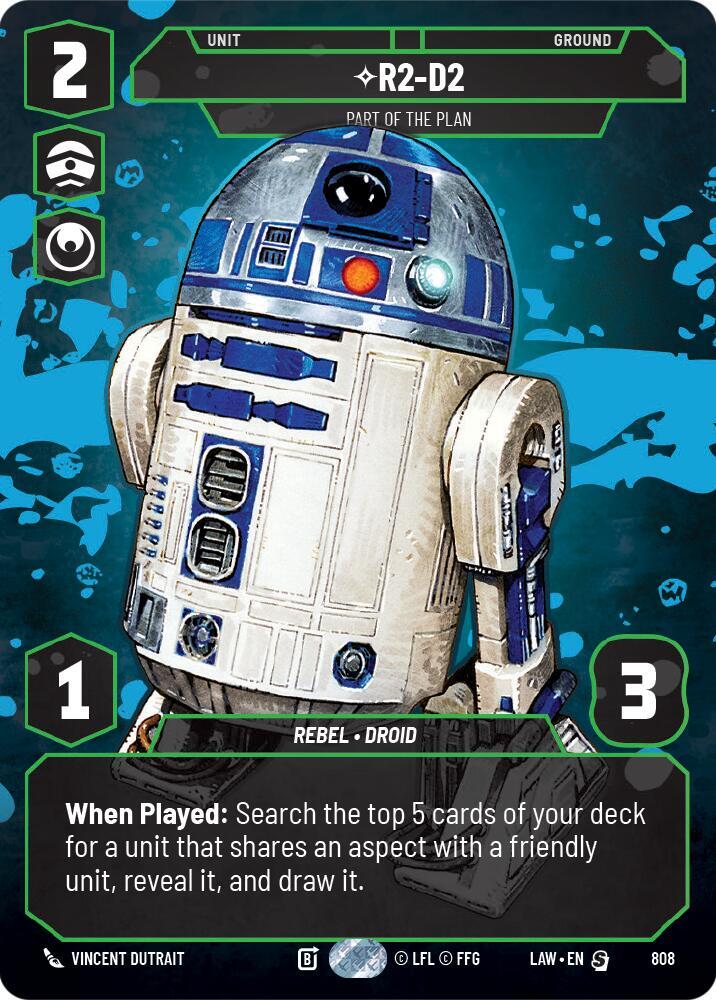 Star Wars: Unlimited A Lawless Time R2-D2 - Part of the Plan (Prestige) 808 Special Near Mint